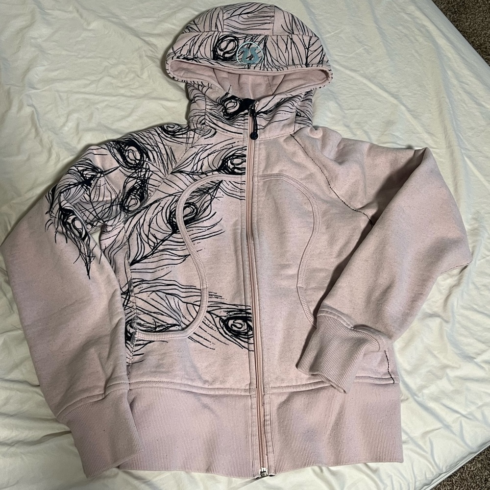 Lululemon Scuba hoodie pink and navy peacock Sz 4
